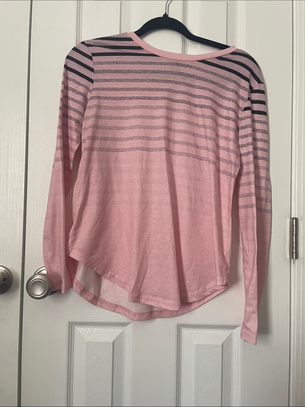 Striped Pink Long-Sleeve Women’s Top